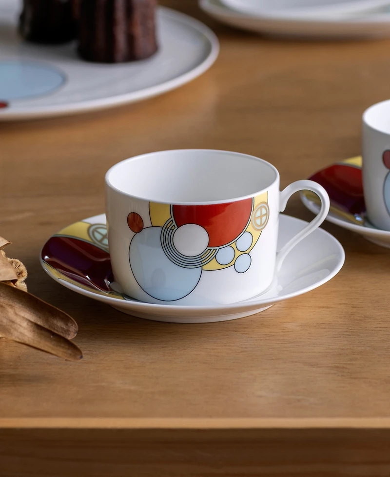 Noritake Frank Lloyd Wright Imperial Cabaret Set of 2 Cups & Saucers, 6 oz.