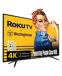 Westinghouse 43" 4K Ultra Hd Smart Tv – Hdr, 60Hz, Compatible with Alexa & Google Assistant
