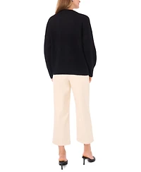 Vince Camuto Women's Flower Motif Crewneck Sweater