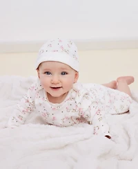 Little Me Baby Girls Vintage Rose Print Gown and Beanie, 2 Piece Set
