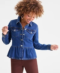 Style & Co Women's Peplum Denim Jacket, Macy's Exclusive