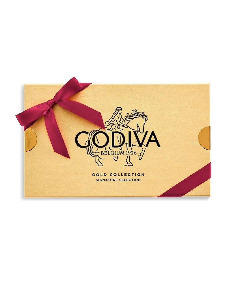 Godiva Assorted Chocolate Gift Box with Ribbon, 15-Pc - Wine