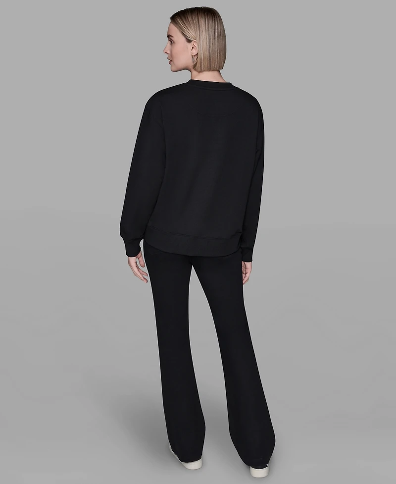 Karl Lagerfeld Paris Women's Motif Crewneck Sweatshirt