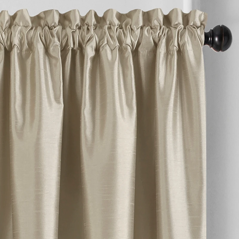 Elrene Home Fashions Colette Faux Silk Blackout Window Curtain