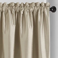 Elrene Home Fashions Colette Faux Silk Blackout Window Curtain