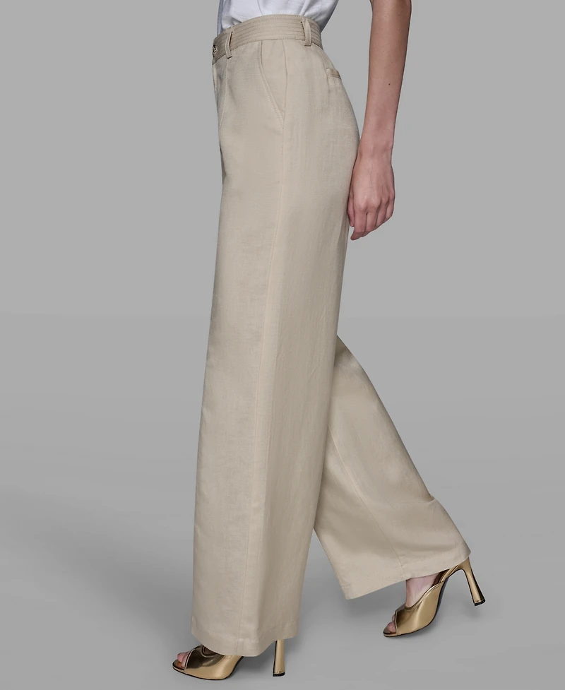 Karl Lagerfeld Paris Women's Straight Pocket Detail Pants