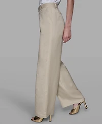 Karl Lagerfeld Paris Women's Straight Pocket Detail Pants