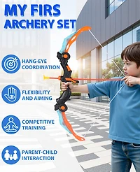 2-Pack Led Bow and Arrow Set for Kids with 12 Suction Arrows, 1 Standing Target, 3 Score Targets & 2 Light-u Quiver