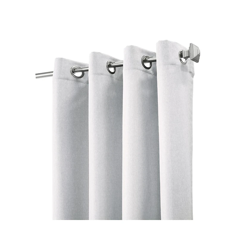 Habitat Margaret Light Filtering Richly Woven Textured Pattern Daytime Privacy Grommet Curtain Panel 52" x 63" White