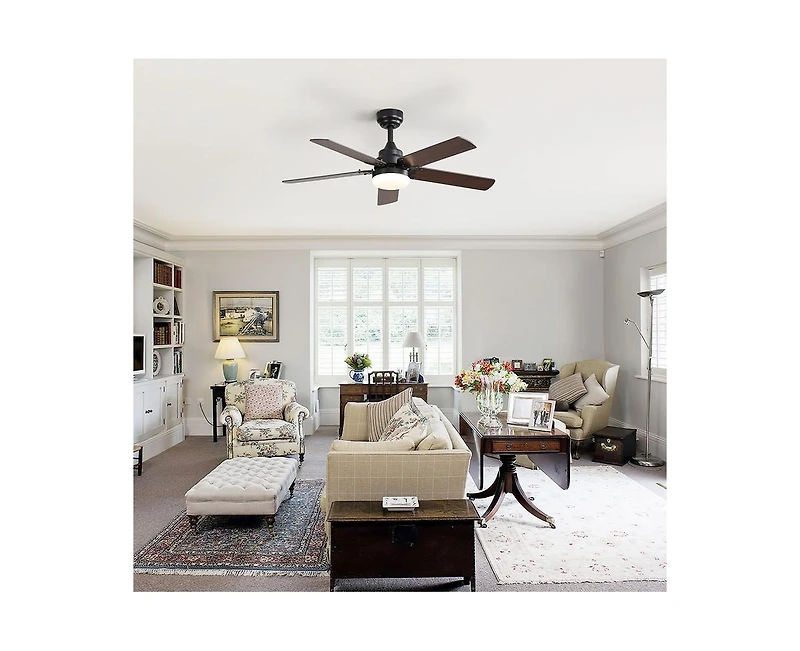 42-inch Modern Minimalist 5-Blade Ceiling Fans with Led Lights and Remote Control