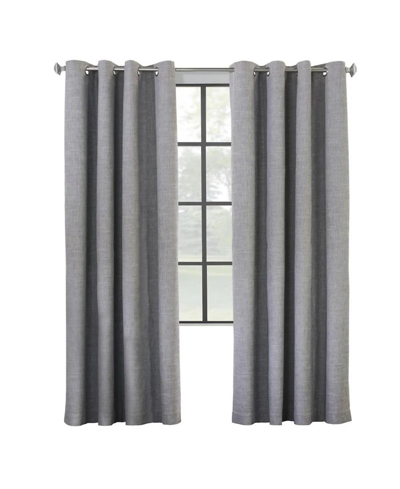 Commonwealth Home Fashions ThermaPlus Maya Blackout Insulated Window Curtain, Grey