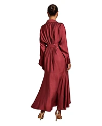 Coast Women's Long Sleeve Wrap Dress With Belt