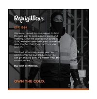 RefrigiWear Men's HiVis Waterproof Bomber Jacket - Extreme Cold Protection, High-Visibility, Fleece-Lined, Rollout Hood