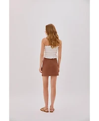 Labeca London Women's Eva Strapless Shirred Linen Top