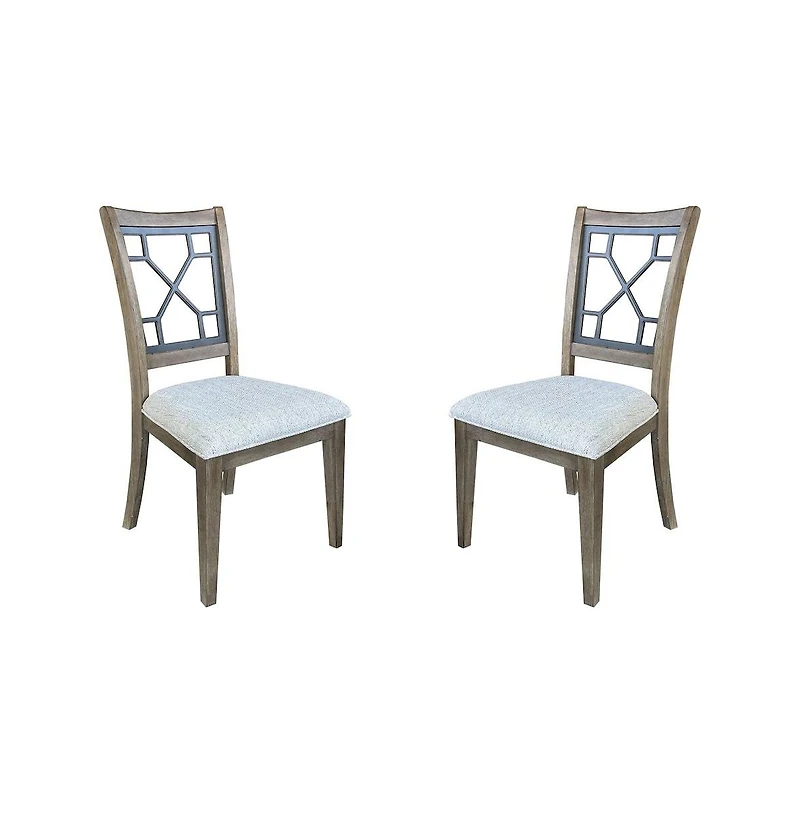 Parker House Furniture Sundance Dining - Sandstone Grid Dining Chair Two Pack