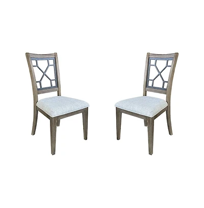 Parker House Furniture Sundance Dining - Sandstone Grid Dining Chair Two Pack