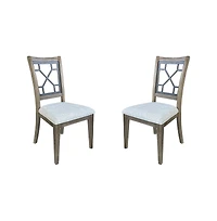Parker House Furniture Sundance Dining - Sandstone Grid Dining Chair Two Pack