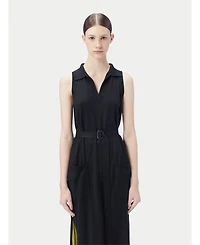 Gobi Cashmere Women's Sleeveless Silk Cashmere Polo Dress