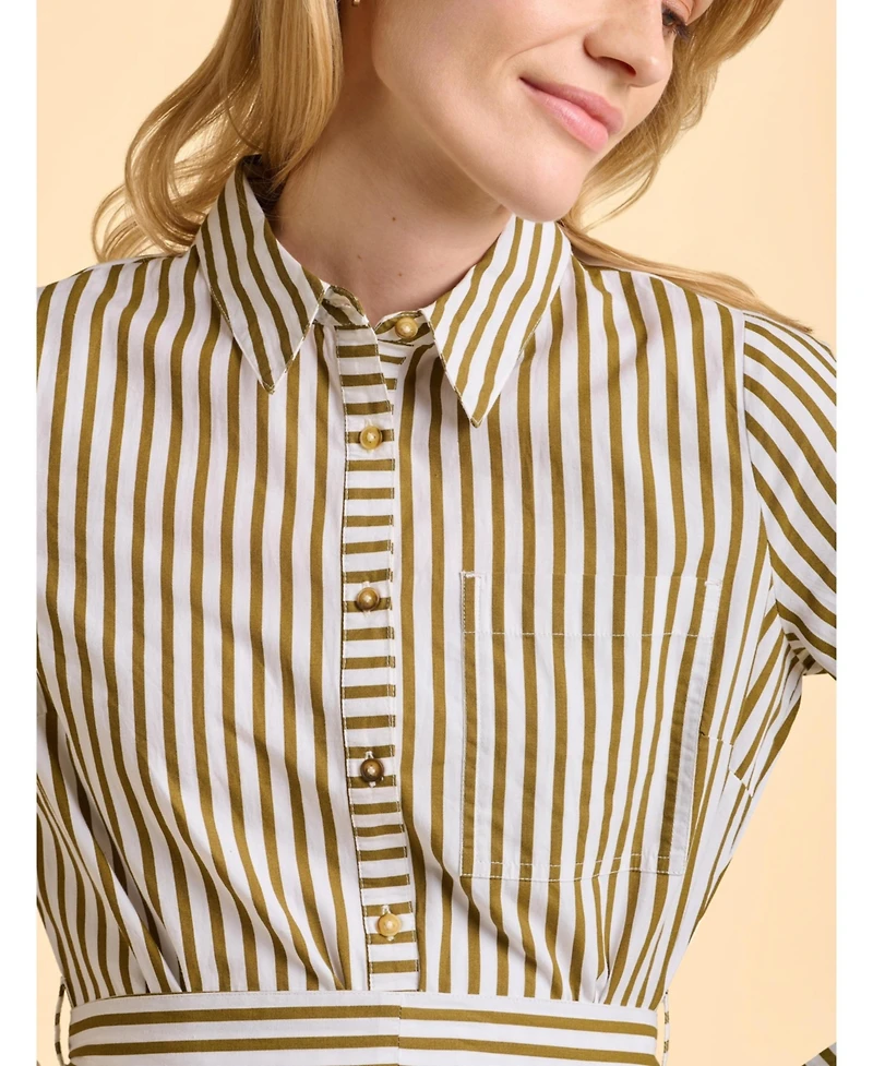 Brakeburn Women's Forrest Long Sleeve Shirt Midi Dress