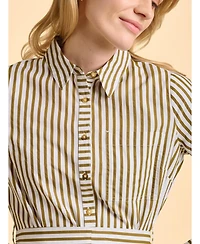 Brakeburn Women's Forrest Long Sleeve Shirt Midi Dress