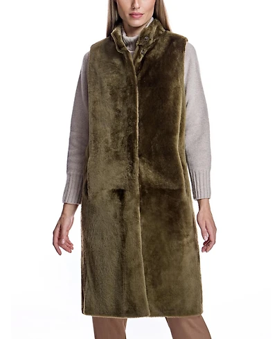 Julia & Stella by Maximilian Women's Shearling Lamb Vest