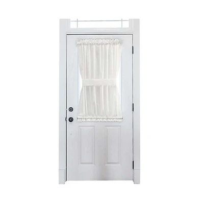 Ellis Curtain Ellis Stacey 1.5" Rod Pocket High Quality Fabric Solid Color Door Panel 41"x36" Ice Cream
