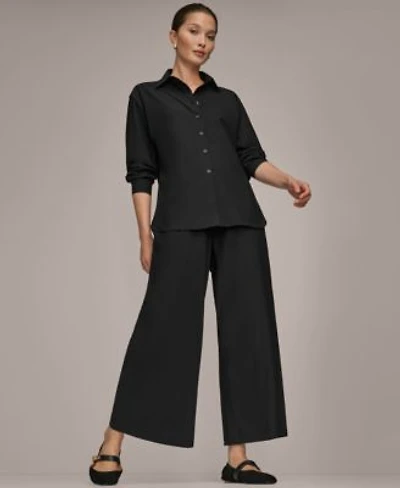 Donna Karan Weekend Womens Button Down Shirt Mid Rise Ankle Pants