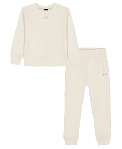 Under Armour Girls 2T-6X Rival Crewneck Top and Joggers, 2-Piece Set