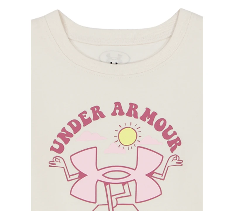 Under Armour Girls 2T-6X Lettuce Hem Top and Flare Leggings, 2-Piece Set