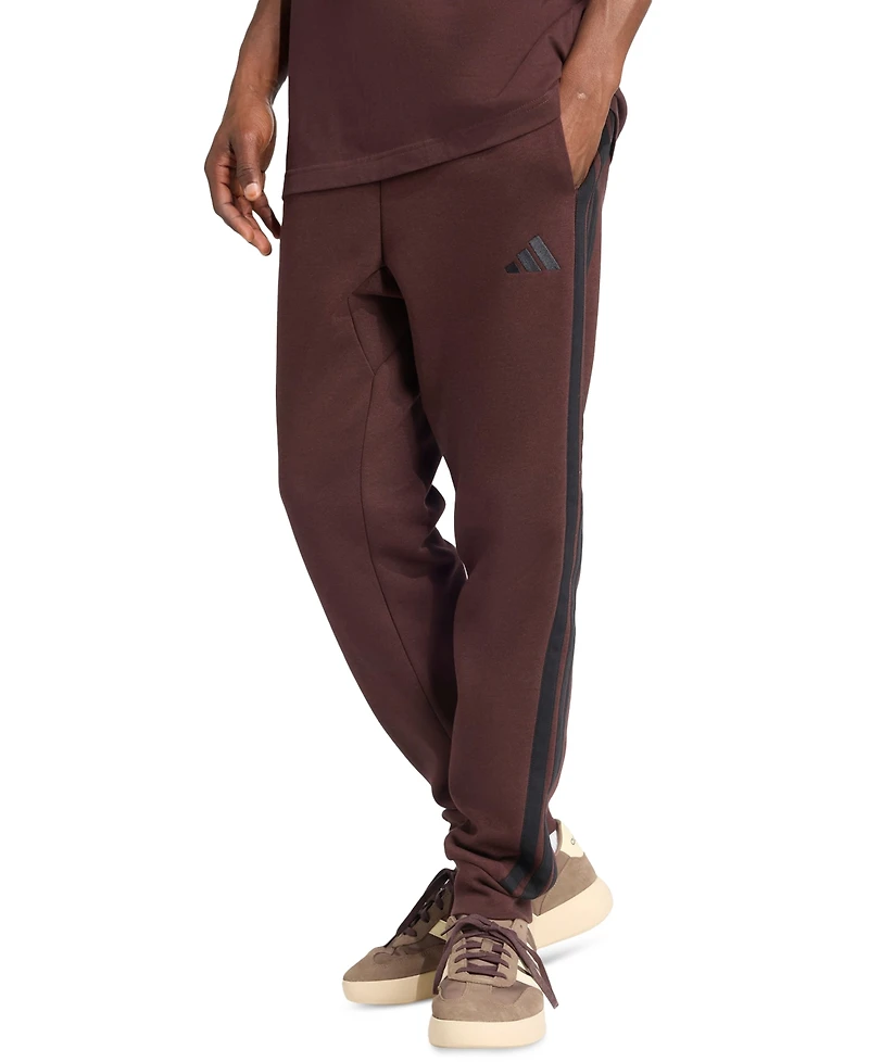 adidas Men's Essentials Regular-Fit 3-Stripes Fleece Joggers