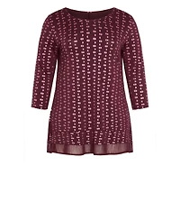 Avenue Women's Tops & Tees Foil Print Tunic