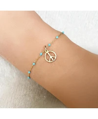 The Lovery Mini Gold Peace Charm 14K Gold