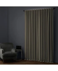 Half Price Drapes Safari Tan Faux Linen Hotel Blackout Curtain