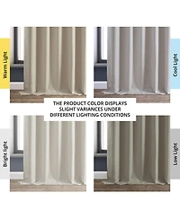 Half Price Drapes Caravan Beige Faux Linen Hotel Blackout Curtain