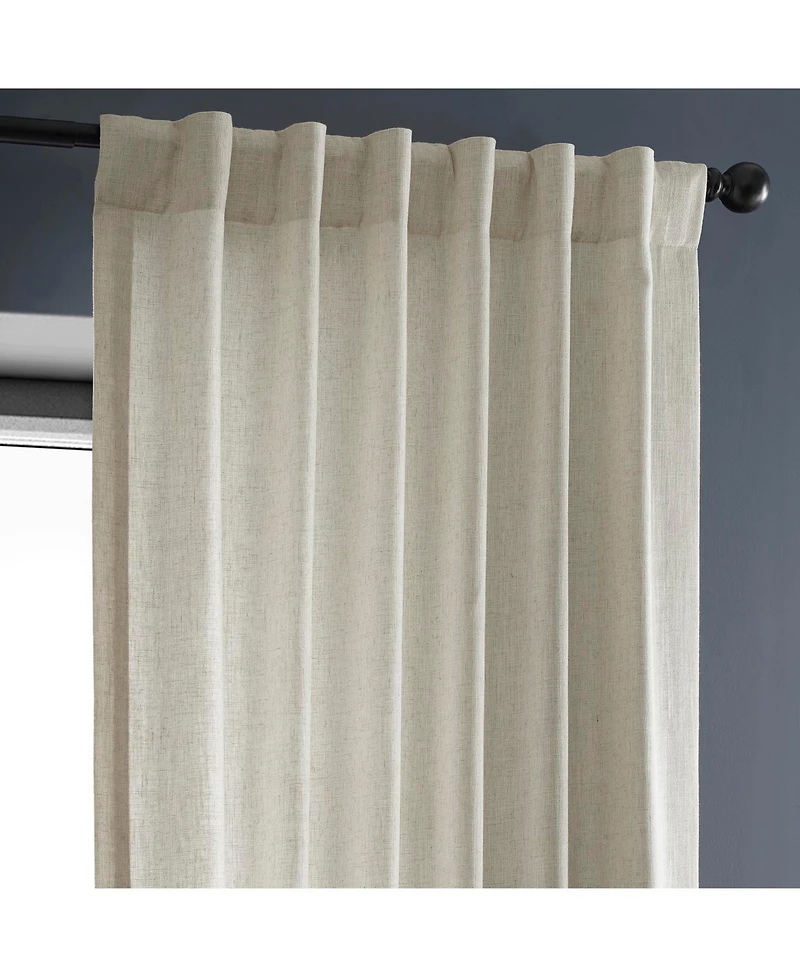 Half Price Drapes Malted Cream Heavy Faux Linen Curtain