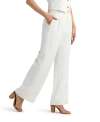 Bcx Juniors' Twill Pleated Wide Leg Pants