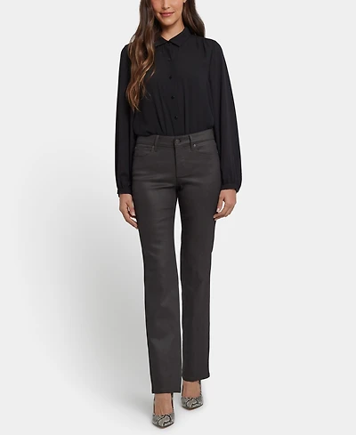 Nydj Women's Coated Marilyn Straight Jeans