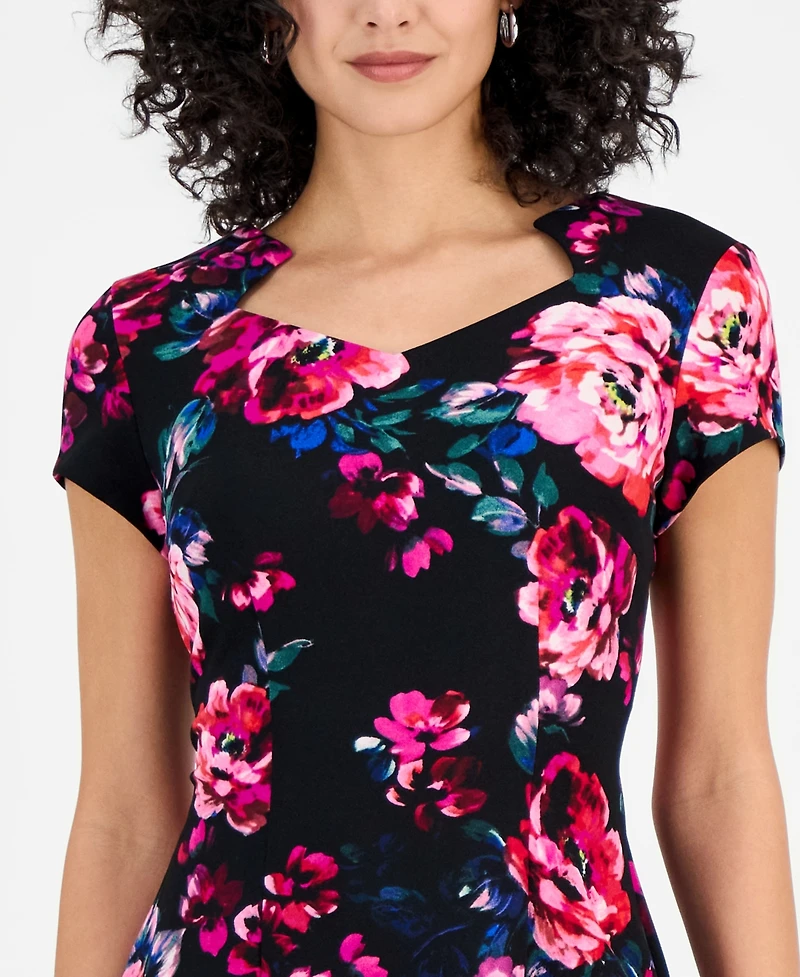 Connected Women's Split-Neck Sheath Dress