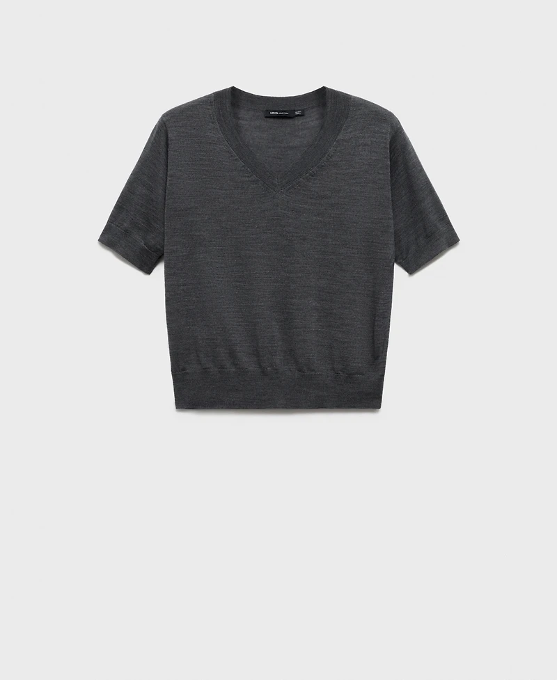Mango Women's Wool V-Neck Sweater