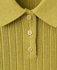 Mango Women's Polo-Neck Ribbed Sweater