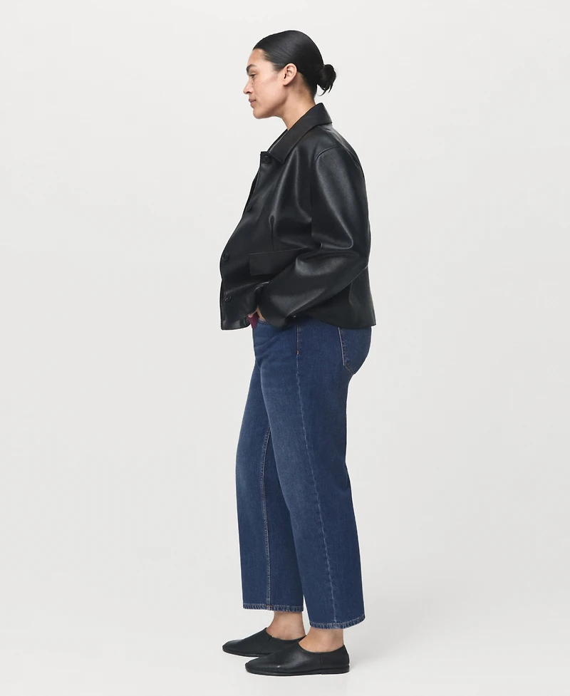 Mango Women's Mid-Rise Straight Jeans