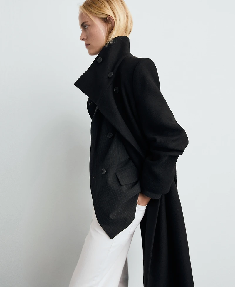 Mango Women's Manteco Wool Belt Coat