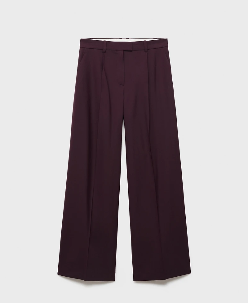 Mango Women's Straight Wool Suit Pants