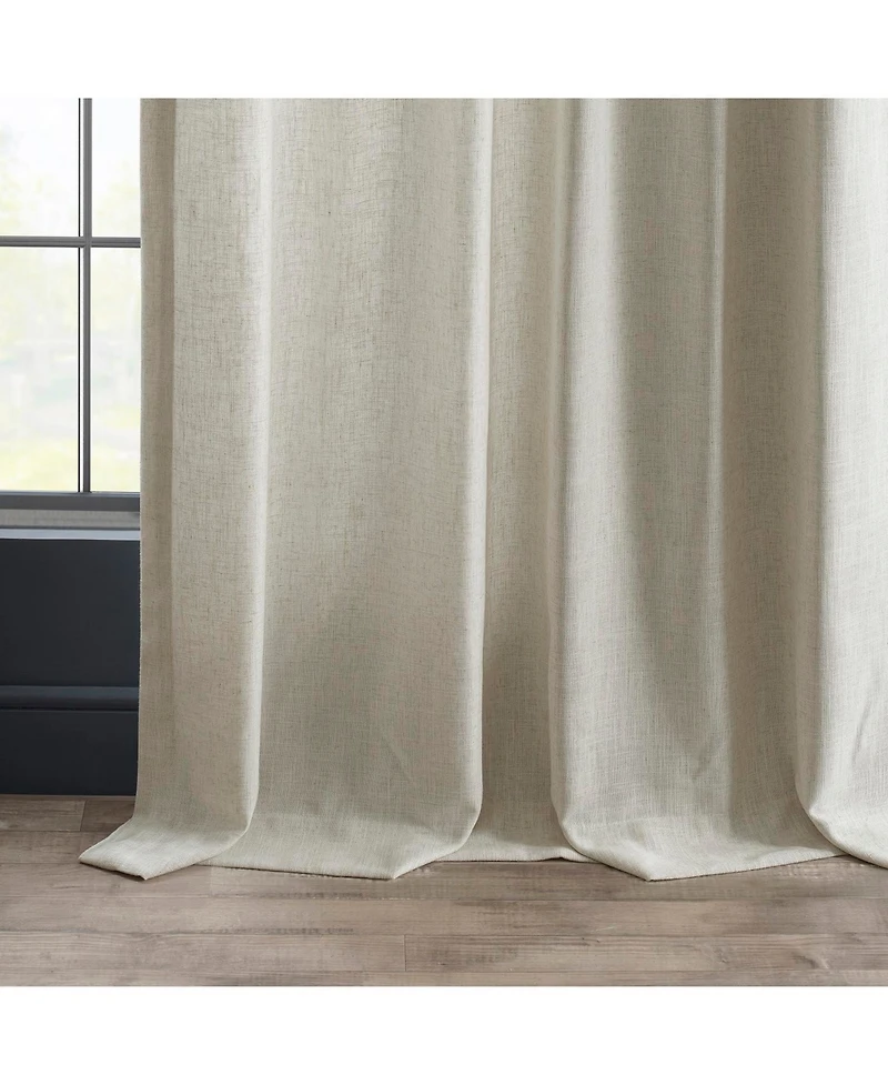 Half Price Drapes Malted Cream Heavy Faux Linen Curtain