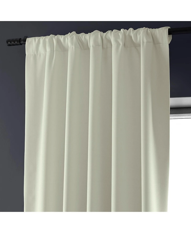Half Price Drapes Excursion Ivory Faux Linen Hotel Blackout Curtain