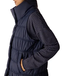 Eileen Fisher Women's High-Collar Ruched Vest