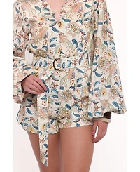 Petal and Pup Women's Soul Belted Romper - Paisley