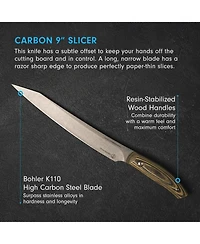 Messermeister Carbon Slicing Knife / Fine Edge / 9"
