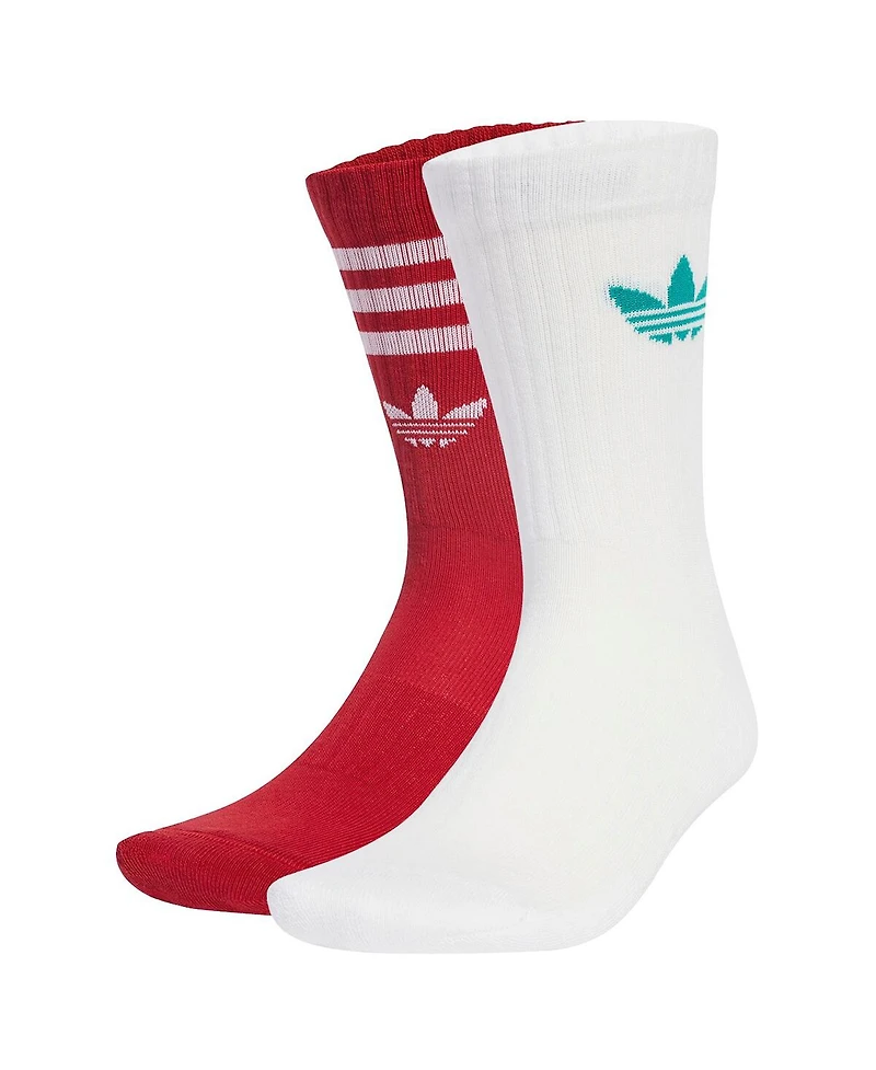 Adidas Men's and Women's 2-Pack White Liverpool Crew Socks