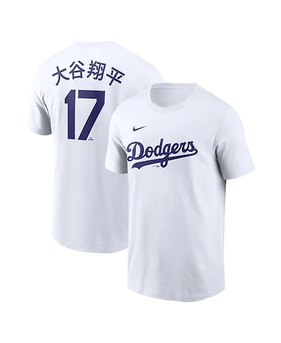 Nike Men's White Los Angeles Dodgers Kanji Fuse Name Number T-Shirt